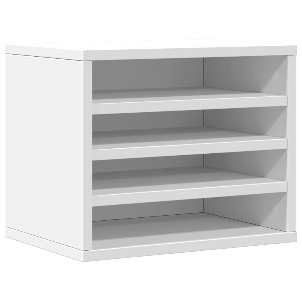 vidaXL Desk Organiser White 36x26x29.5 cm Engineered wood by vidaXL