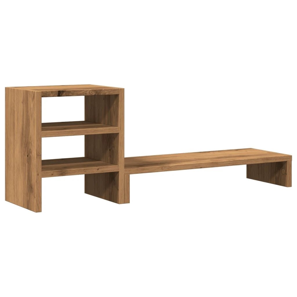 vidaXL Monitor Stand with Desk Organiser White Engineered Wood by vidaXL