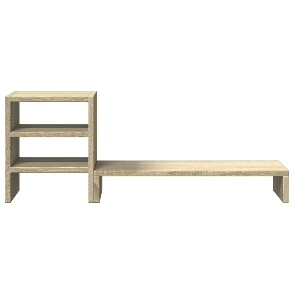 vidaXL Monitor Stand with Desk Organiser White Engineered Wood by vidaXL