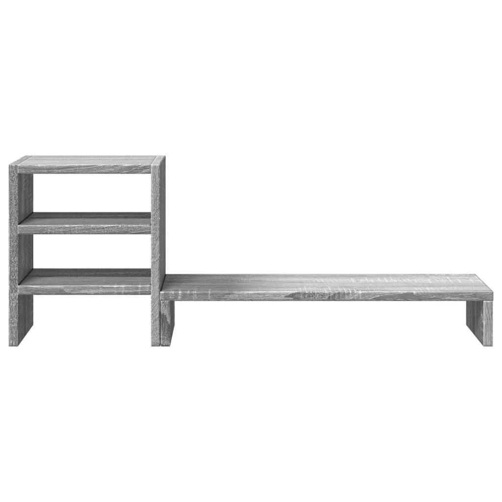 vidaXL Monitor Stand with Desk Organiser White Engineered Wood by vidaXL