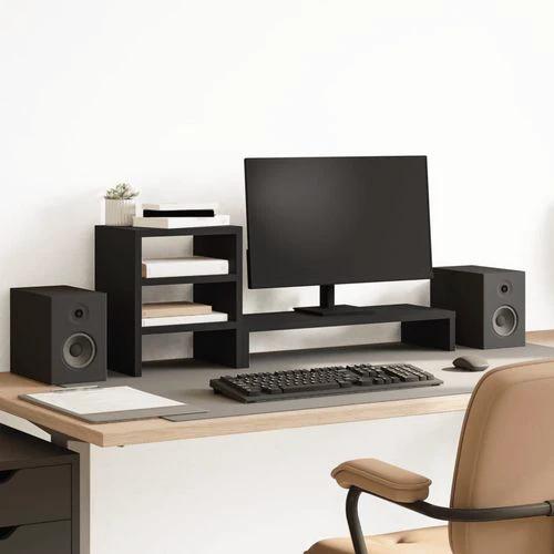 vidaXL Monitor Stand with Desk Organiser White Engineered Wood by vidaXL