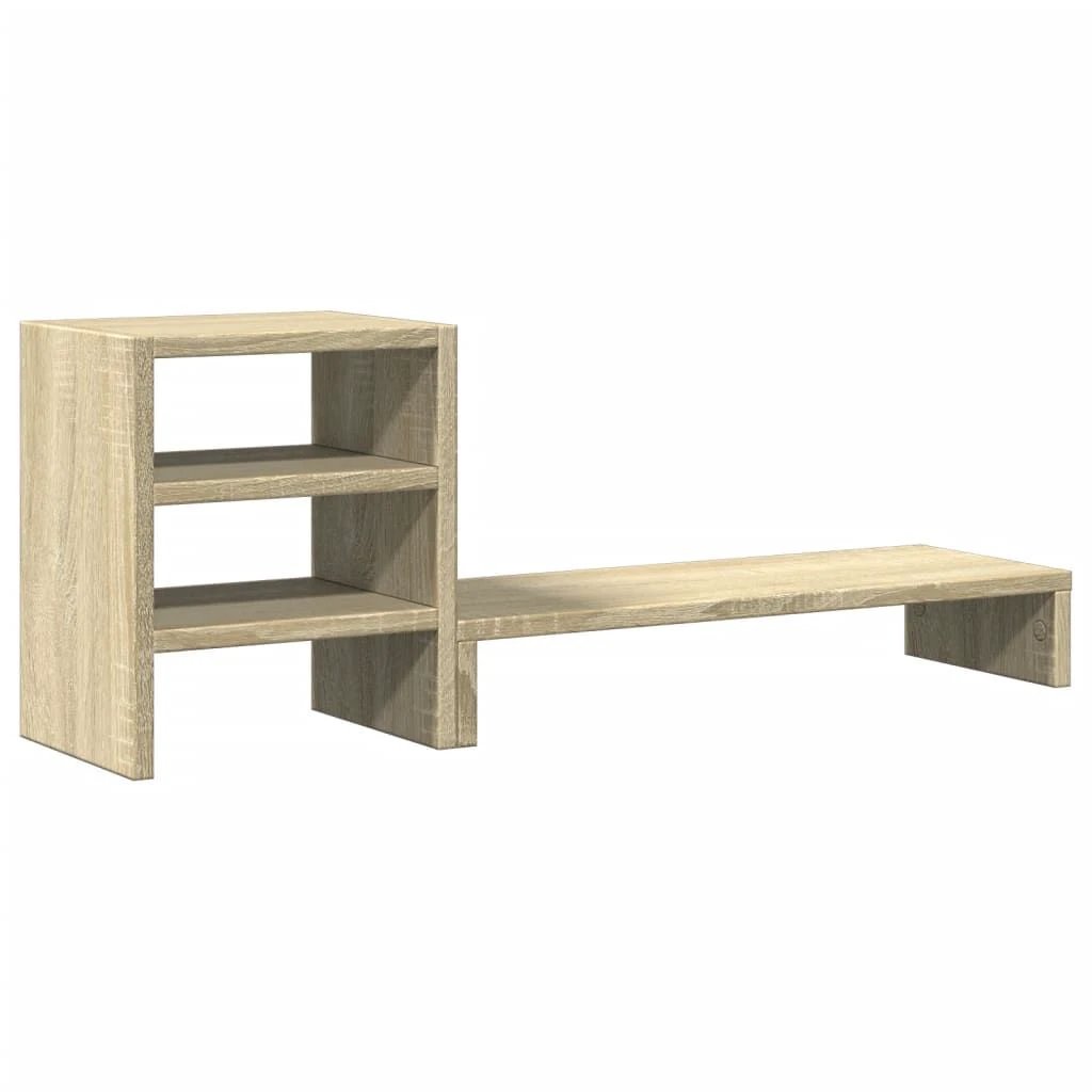 vidaXL Monitor Stand with Desk Organiser White Engineered Wood by vidaXL