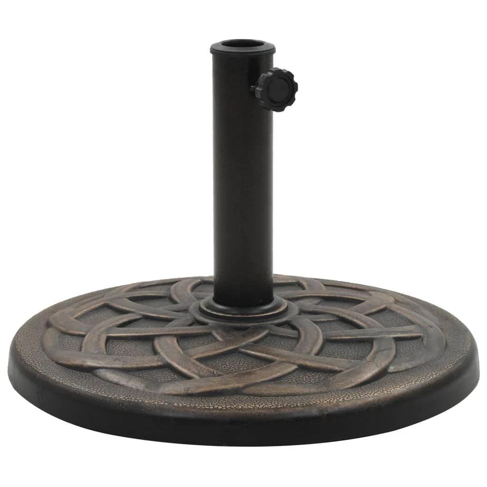 vidaXL Parasol Base vidaXL Round Polyresin 19 kg Bronze - Uncategorized Parasol