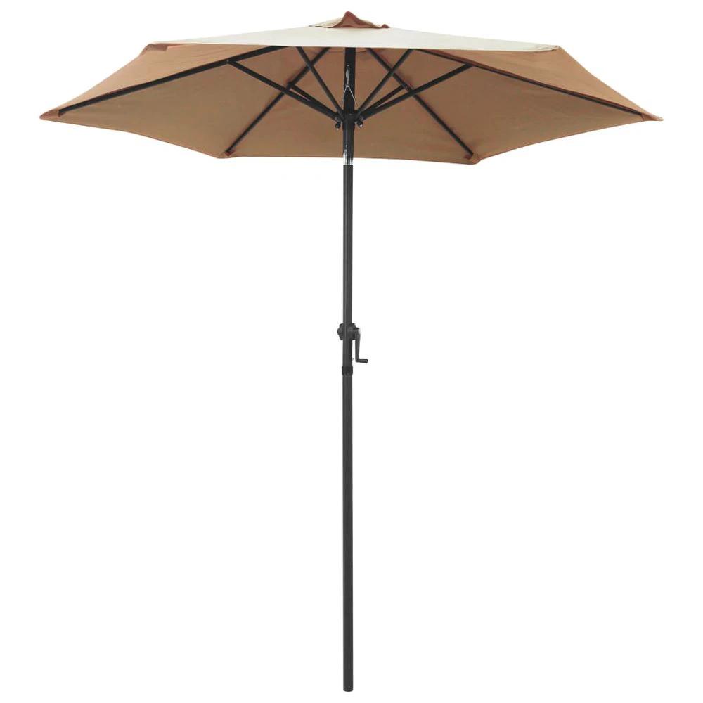vidaXL Parasol Sand vidaXL White 200x224 cm Aluminium - Uncategorized Parasol