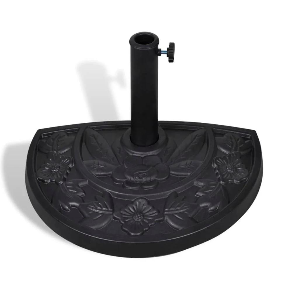 Resin Half Round Parasol Base vidaXL by vidaXL