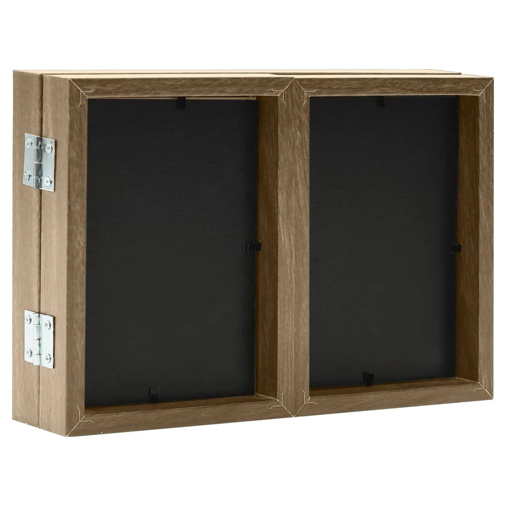 vidaXL vidaXL Trifold Photo Frame Collage Light Brown 22x15 cm+2x - Photo Frame