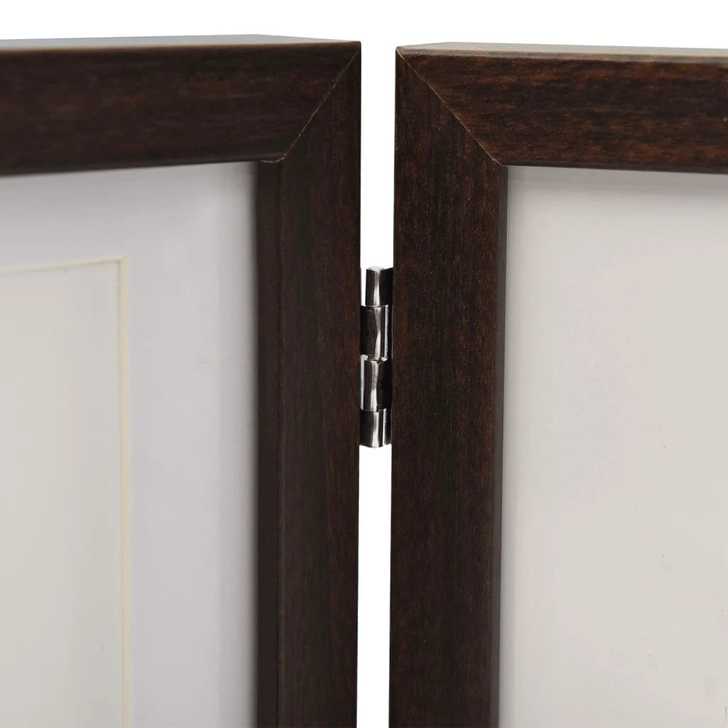 vidaXL Trifold Photo Frame Collage Light Brown 22x15 cm+2x by vidaXL