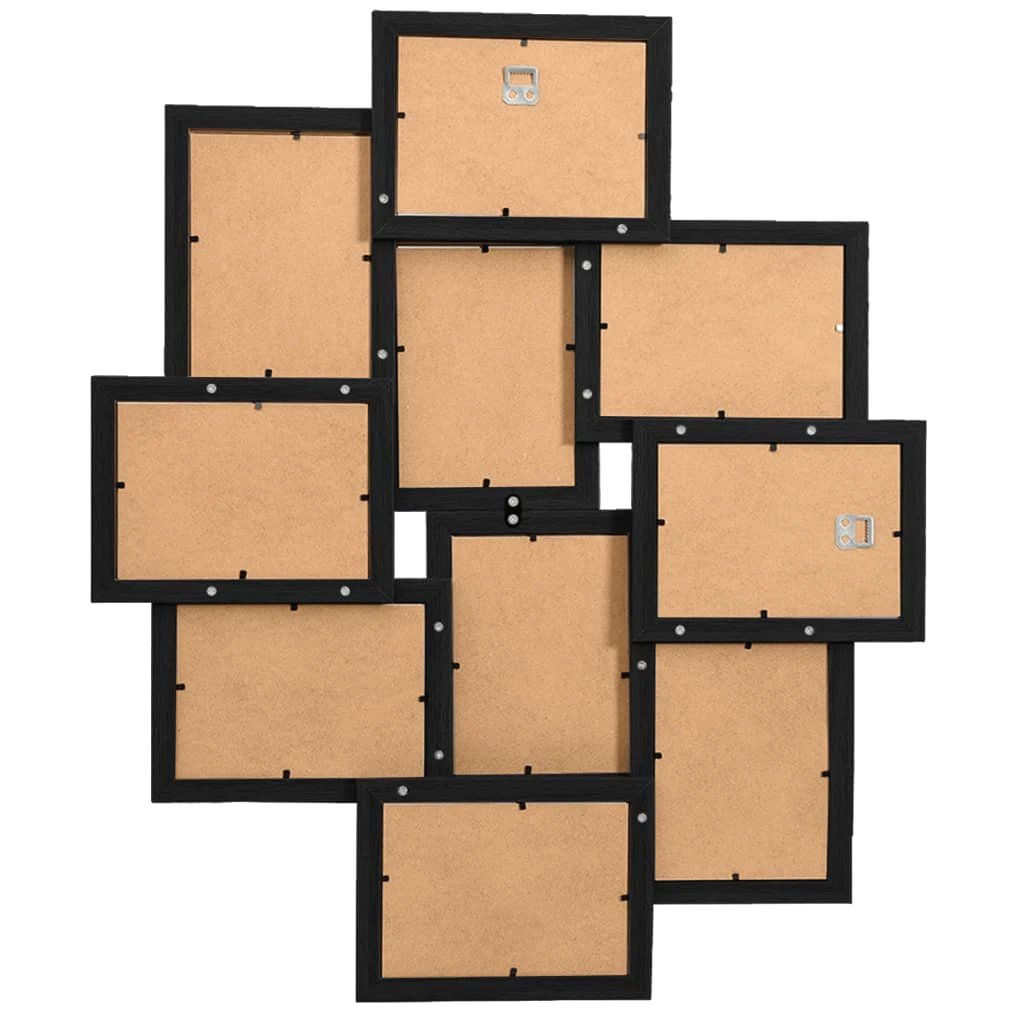 vidaXL Collage Photo Frame for 10x(10x15 cm) Picture Light Brown MDF by vidaXL