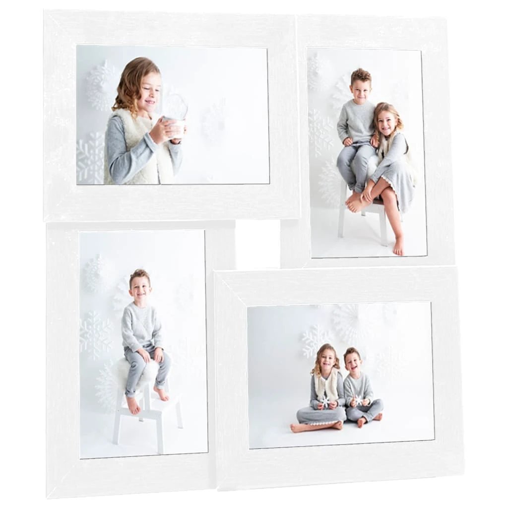 vidaXL Collage Photo Frame for 4x(10x15 cm) Picture Light Brown MDF by vidaXL