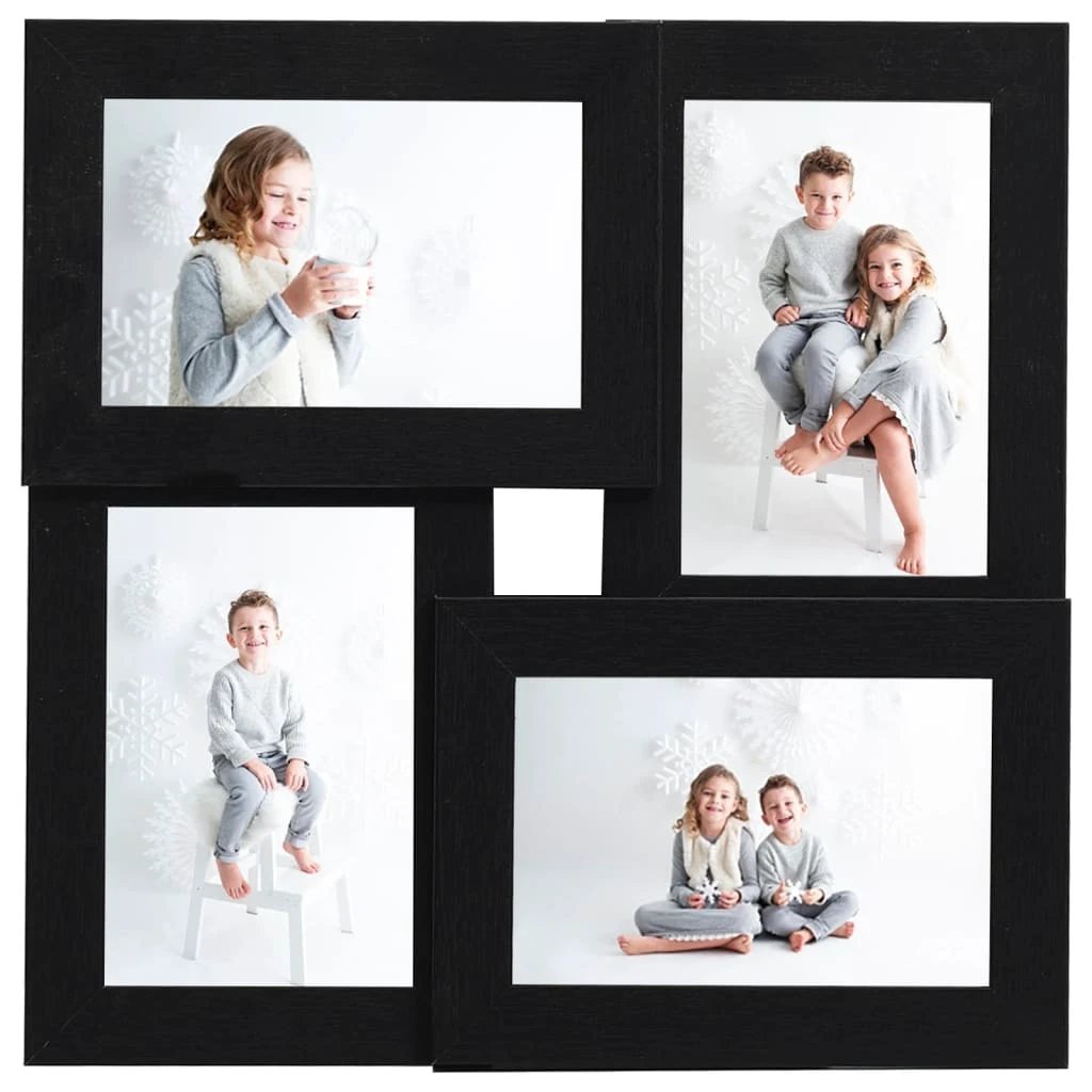 vidaXL vidaXL Collage Photo Frame for 4x(10x15 cm) Picture Light Brown MDF - Photo Frame