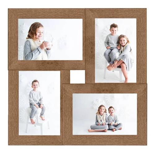 vidaXL Collage Photo Frame for 4x(10x15 cm) Picture Light Brown MDF by vidaXL