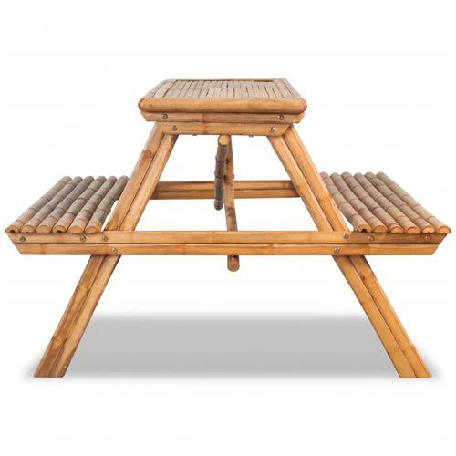 vidaXL Picnic Table 120x120x78 cm Bamboo - Picnic Tables