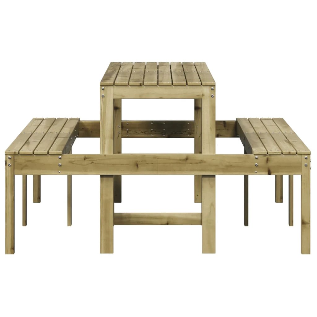 vidaXL vidaXL Picnic Table Wax Brown 110x134x75 cm Solid Wood Pine - Picnic Tables