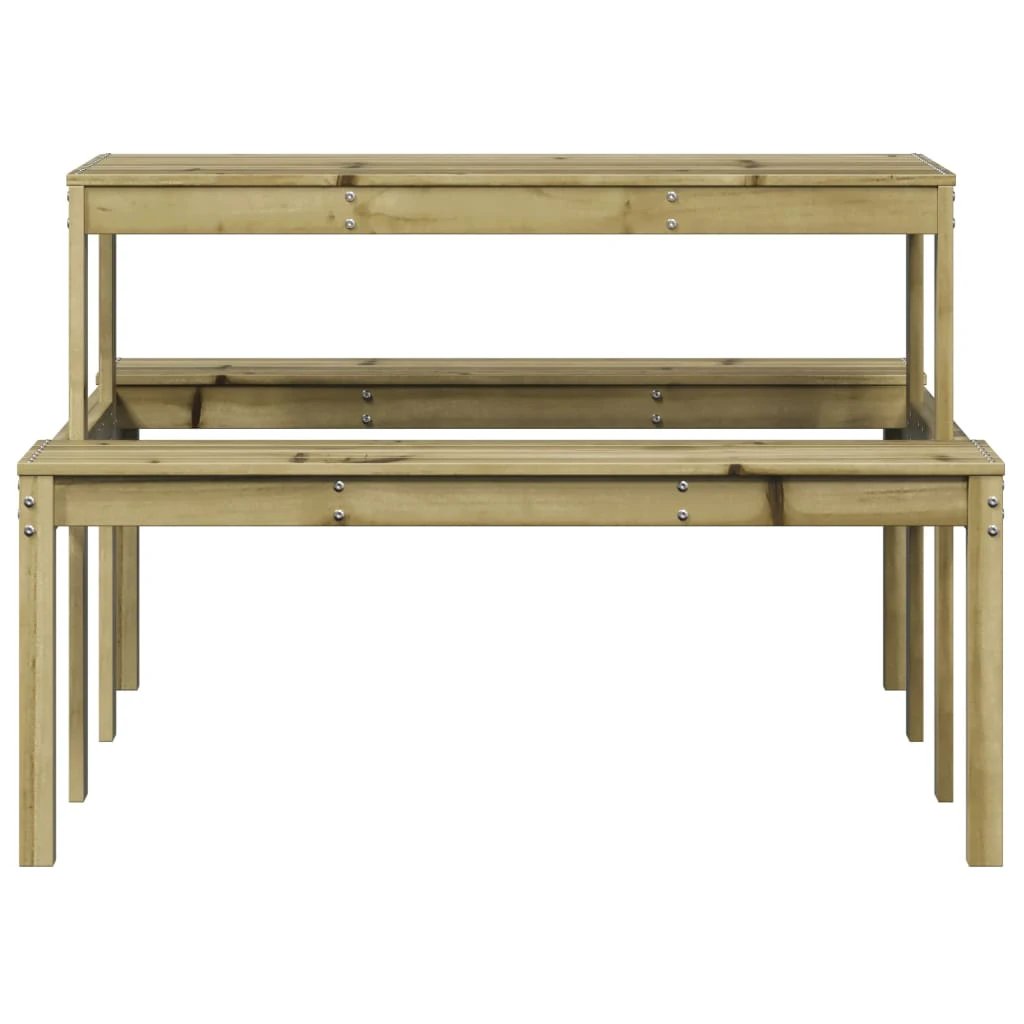 vidaXL Picnic Table Wax Brown 110x134x75 cm Solid Wood Pine by vidaXL