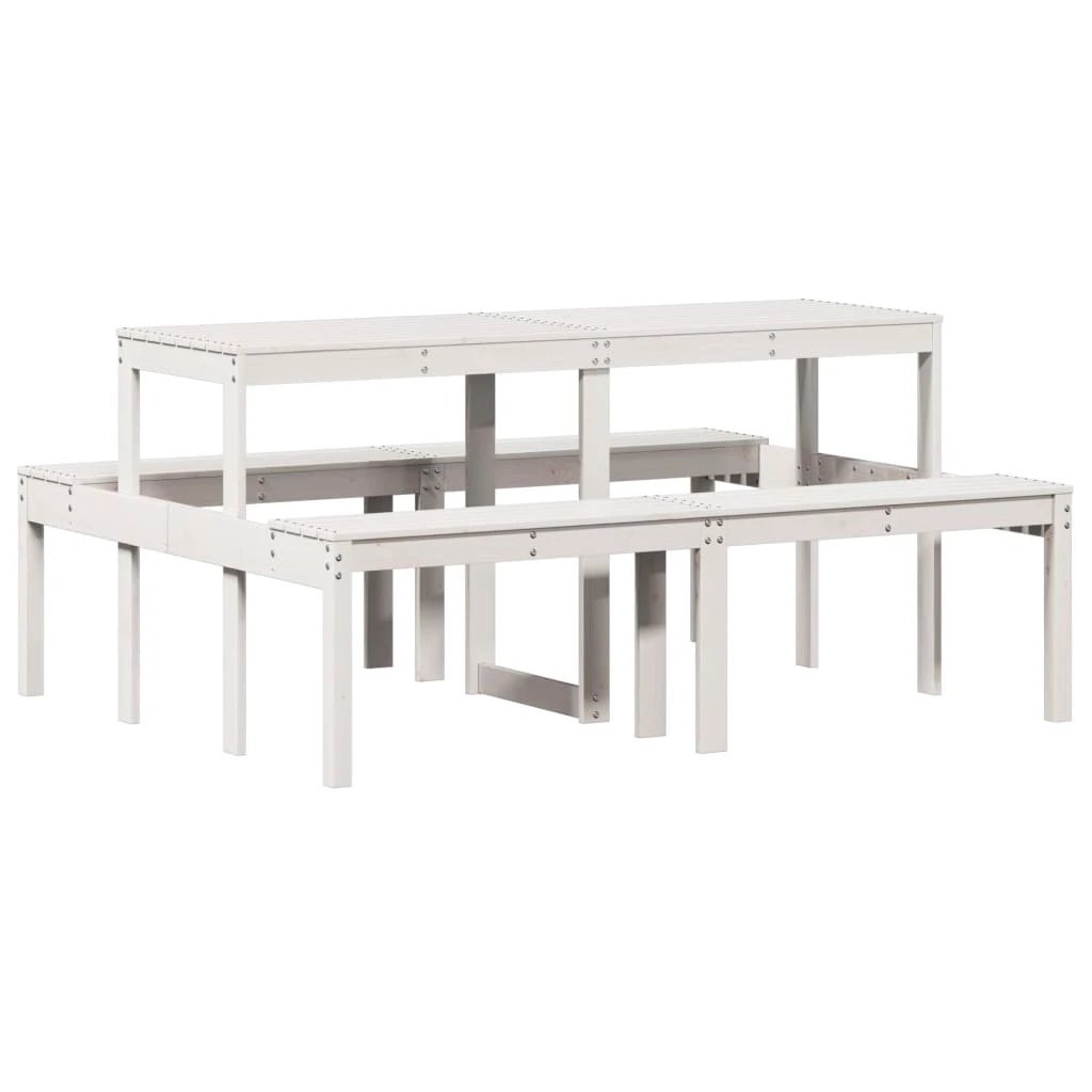 vidaXL Picnic Table Wax Brown 110x134x75 cm Solid Wood Pine by vidaXL