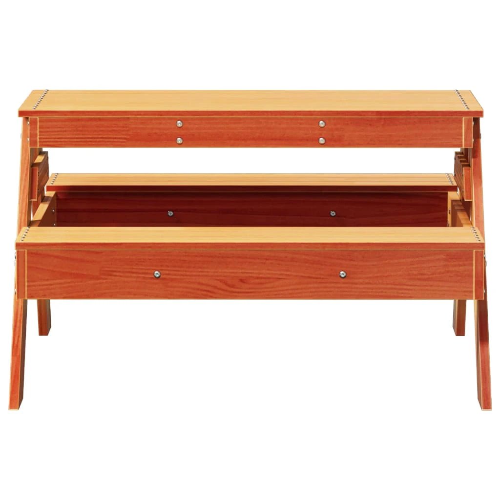 vidaXL Picnic Table for Kids Wax Brown 88x97x52 cm Solid Wood Pine - Picnic Tables