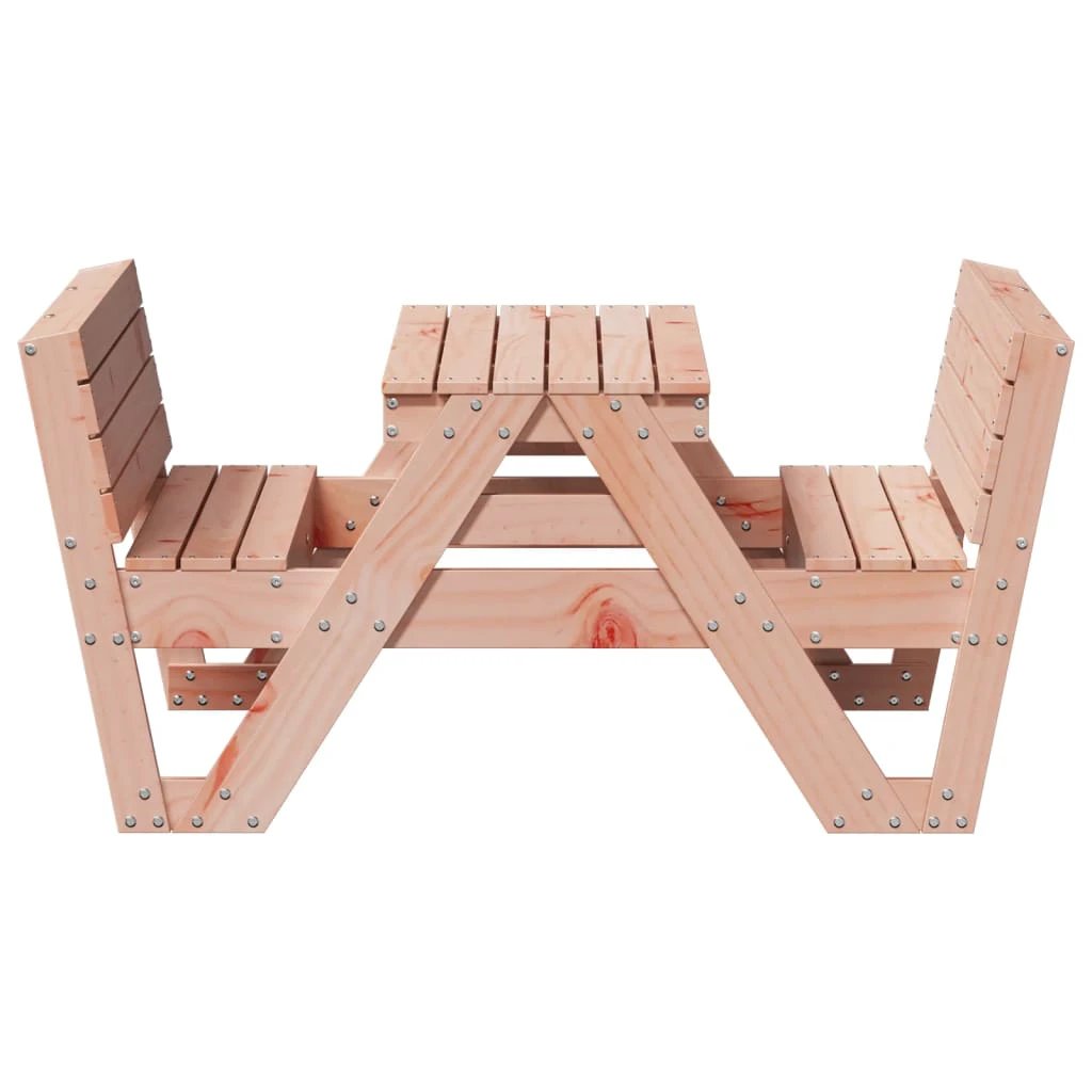 vidaXL Picnic Table for Kids Wax Brown 88x122x58 cm Solid Wood Pine by vidaXL