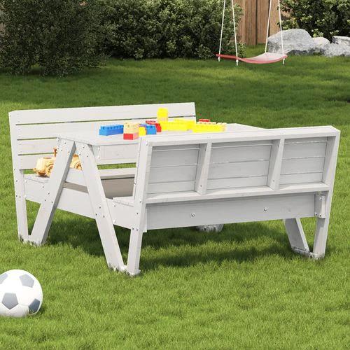 vidaXL Picnic Table for Kids Wax Brown 88x122x58 cm Solid Wood Pine - Picnic Tables