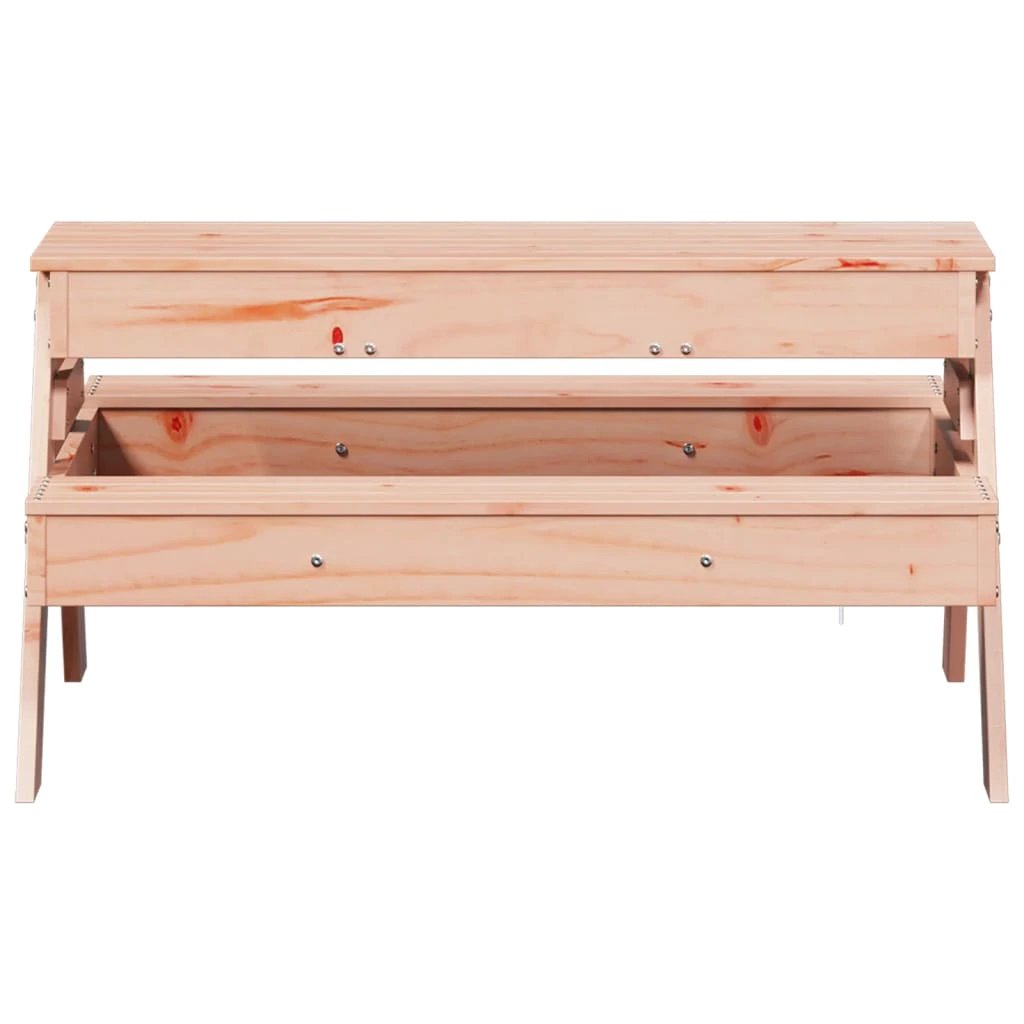 vidaXL Picnic Table with Sandpit for Kids Wax Brown Solid Wood Pine - Picnic Tables