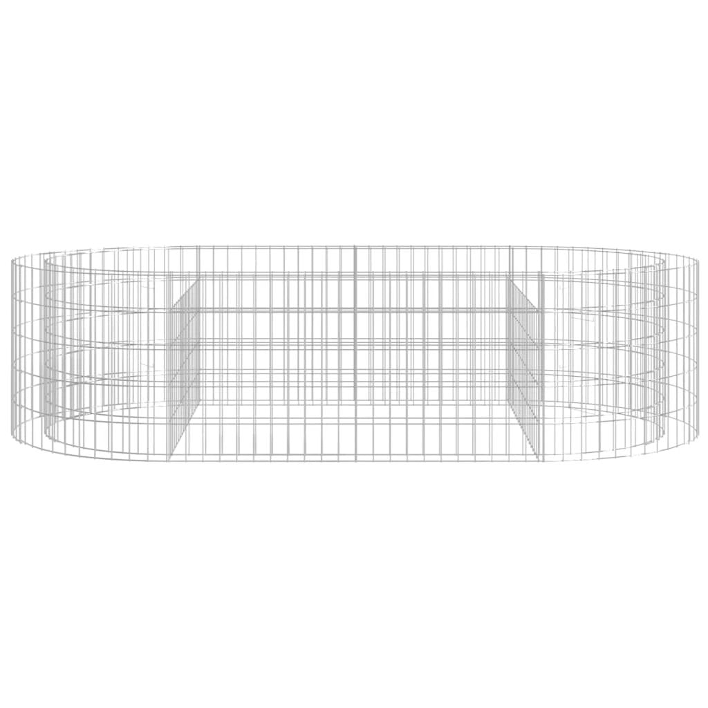 vidaXL vidaXL Gabion Raised Bed Galvanised Iron 120x50x50 cm - Raised Beds