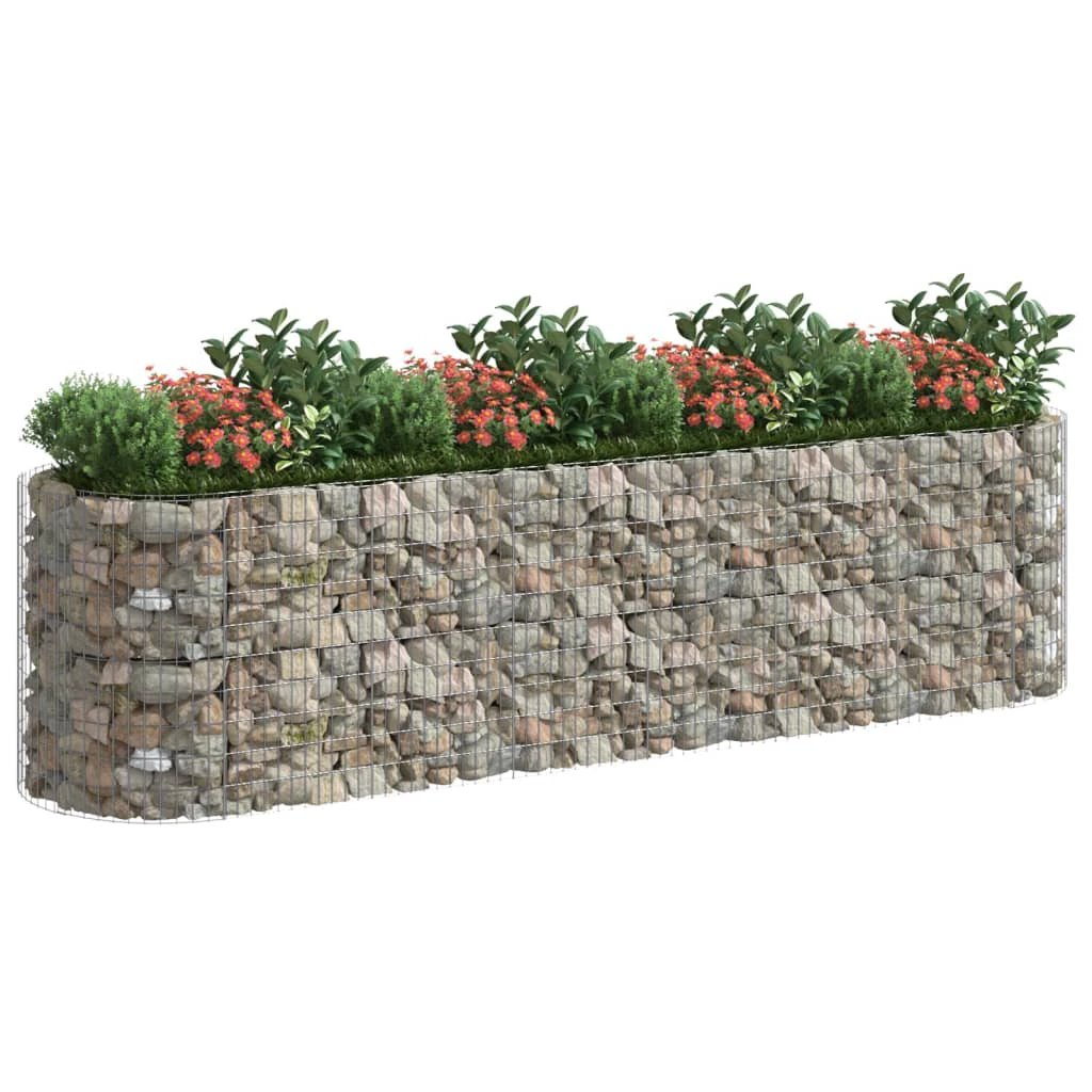 vidaXL vidaXL Gabion Raised Bed Galvanised Iron 120x50x50 cm - Raised Beds