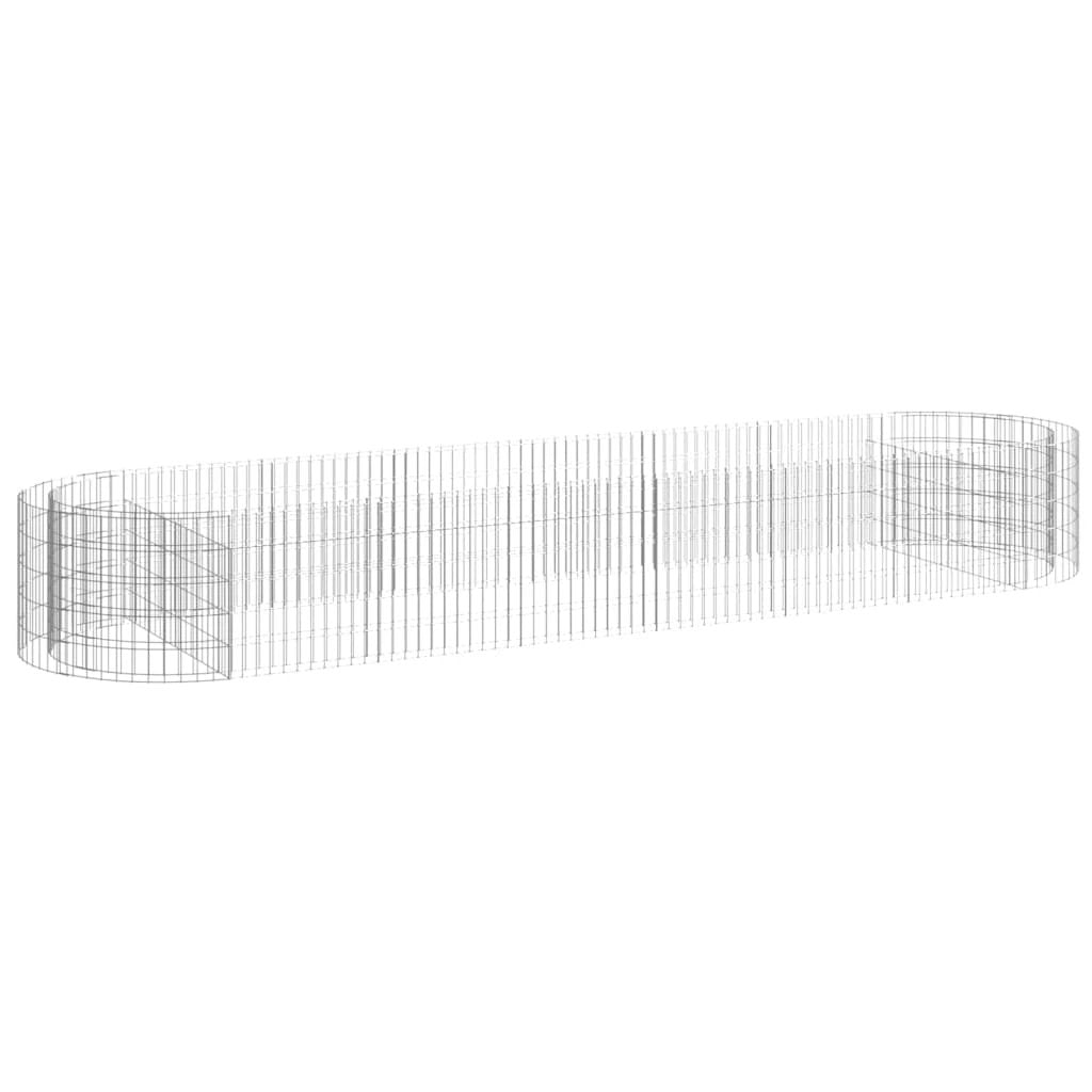 vidaXL vidaXL Gabion Raised Bed Galvanised Iron 120x50x50 cm - Raised Beds