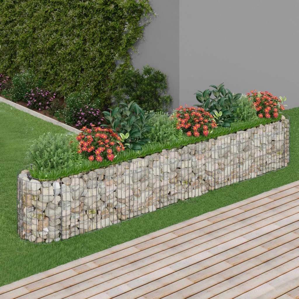 vidaXL vidaXL Gabion Raised Bed Galvanised Iron 120x50x50 cm - Raised Beds