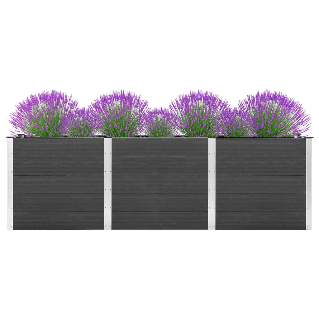 vidaXL Garden Raised Bed 200x50x54 cm WPC Grey by vidaXL