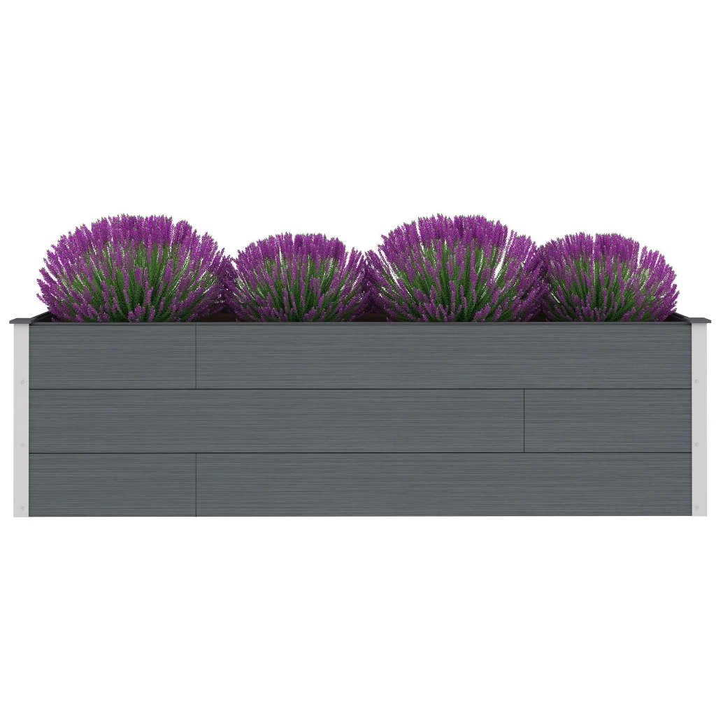 vidaXL vidaXL Garden Raised Bed 250x50x54 cm WPC Grey - Uncategorized Raised Beds