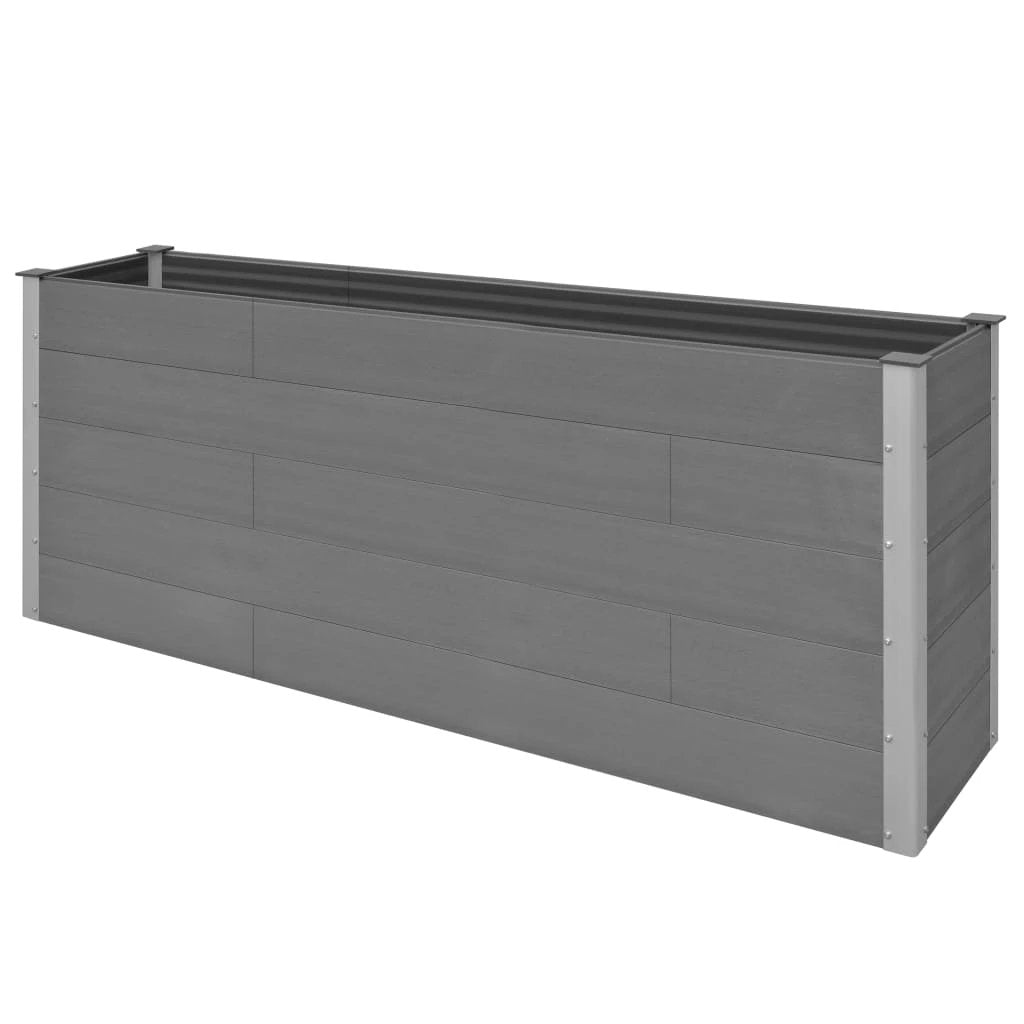 vidaXL vidaXL Garden Raised Bed 250x50x54 cm WPC Grey - Uncategorized Raised Beds