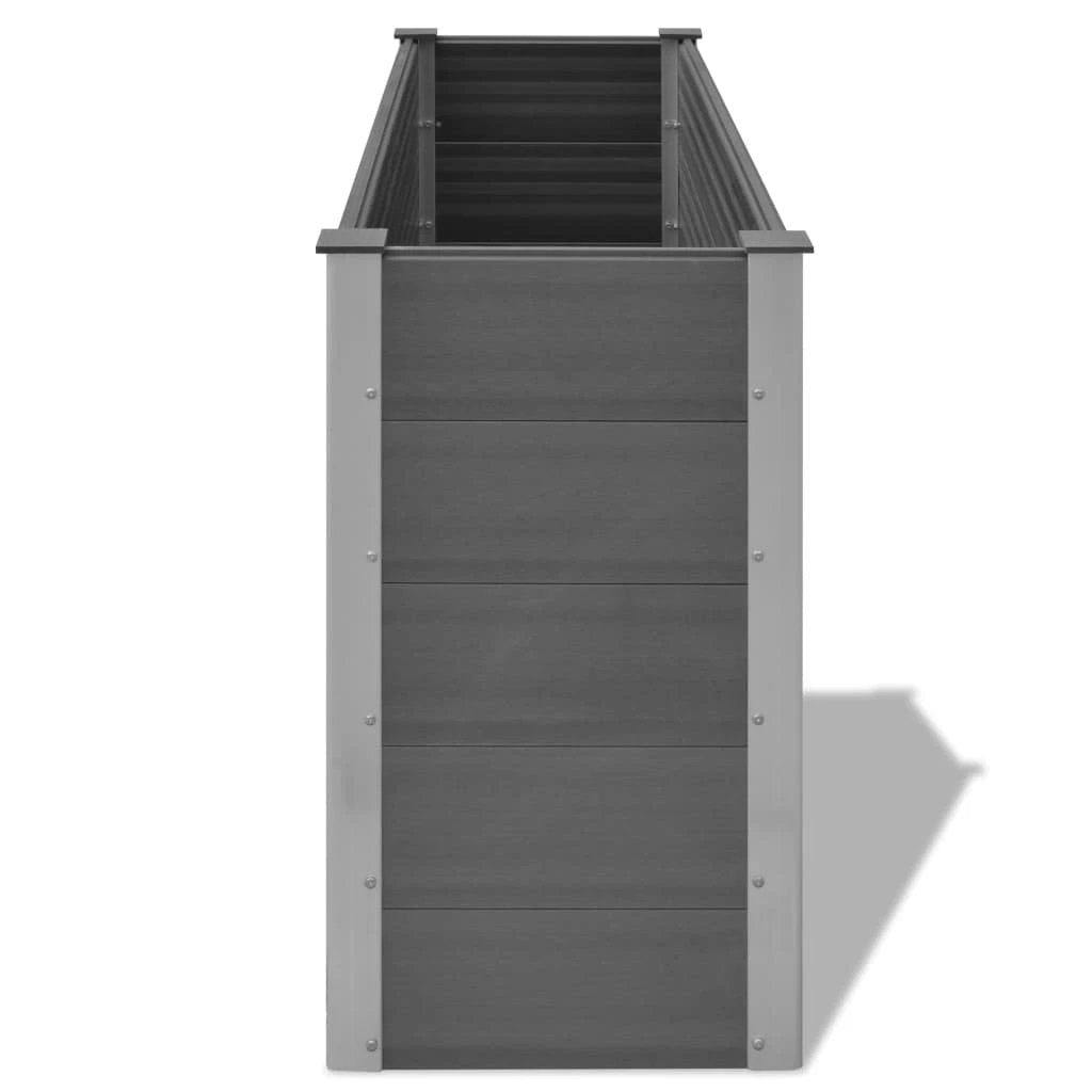 vidaXL vidaXL Garden Raised Bed 250x50x54 cm WPC Grey - Uncategorized Raised Beds