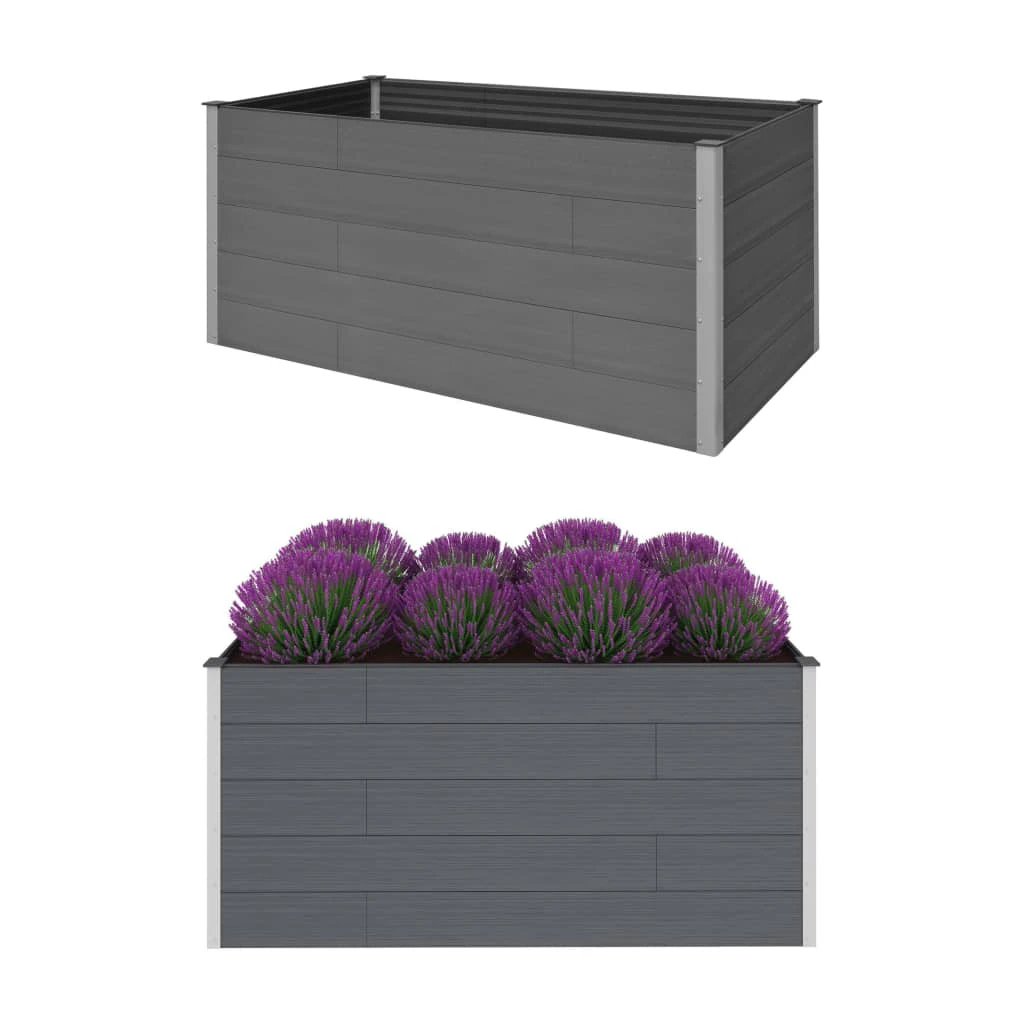 vidaXL vidaXL Garden Raised Bed 250x50x54 cm WPC Grey - Uncategorized Raised Beds