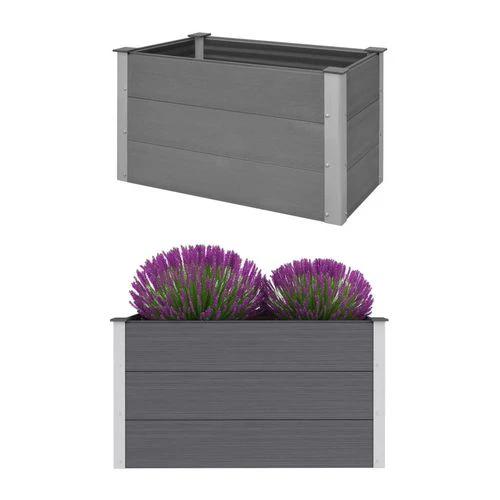 vidaXL Garden Raised Bed 250x50x54 cm WPC Grey by vidaXL
