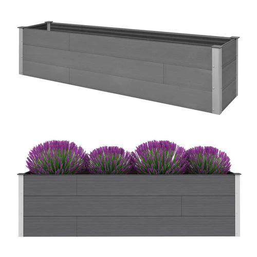vidaXL vidaXL Garden Raised Bed 250x50x54 cm WPC Grey - Uncategorized Raised Beds