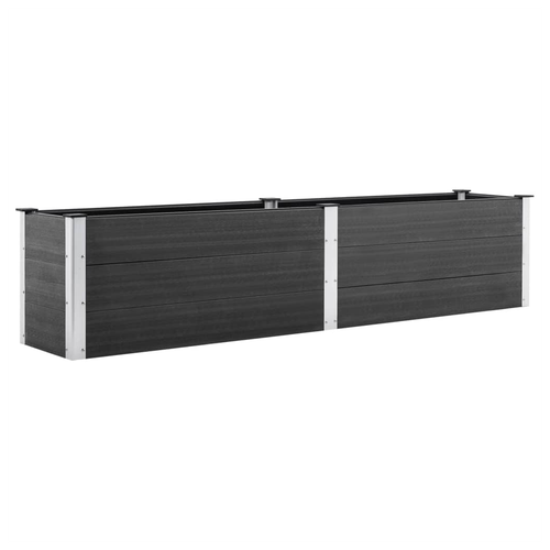 vidaXL vidaXL Garden Raised Bed 250x50x54 cm WPC Grey - Uncategorized Raised Beds