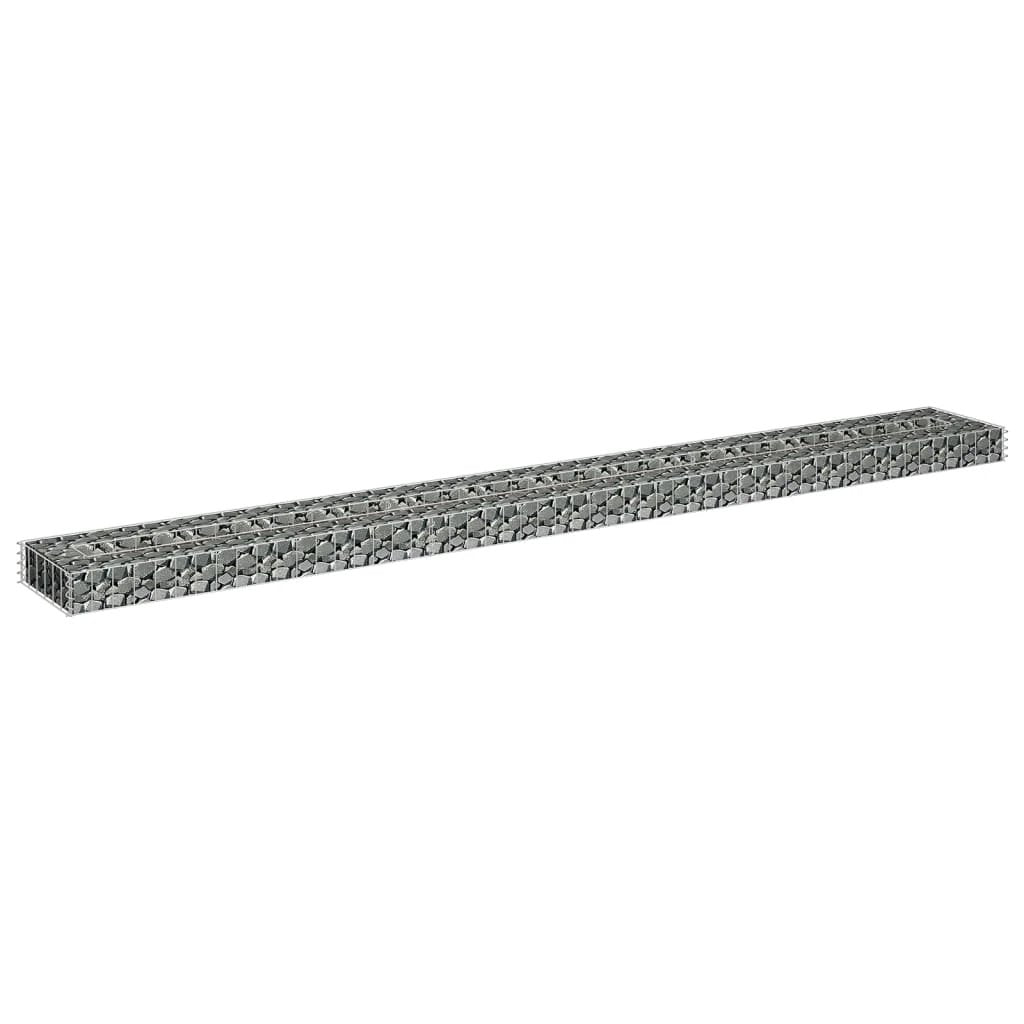 vidaXL Gabion Raised Bed Galvanised Steel 90x30x10 cm by vidaXL