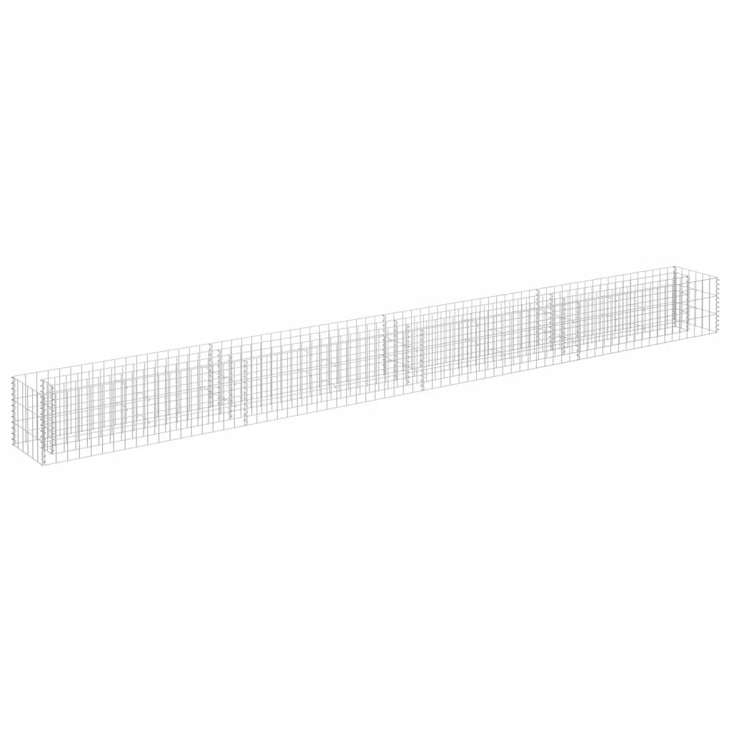 vidaXL Gabion Raised Bed Galvanised Steel 90x30x10 cm by vidaXL