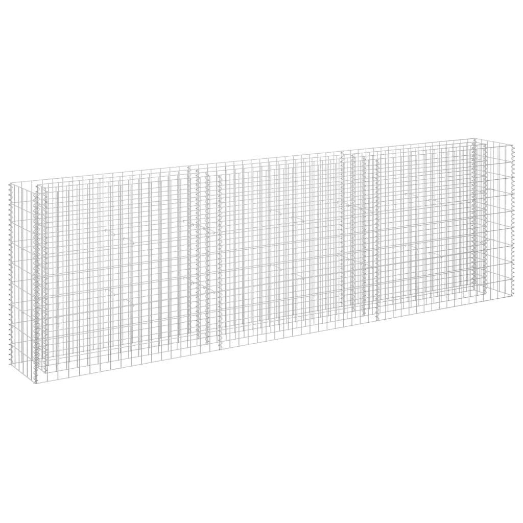 vidaXL Gabion Raised Bed Galvanised Steel 90x30x10 cm by vidaXL