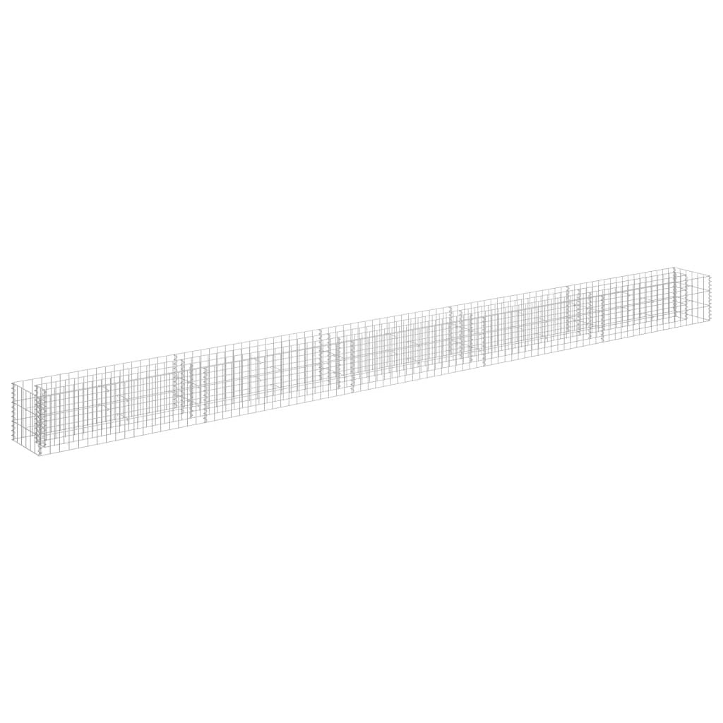 vidaXL Gabion Raised Bed Galvanised Steel 90x30x10 cm by vidaXL