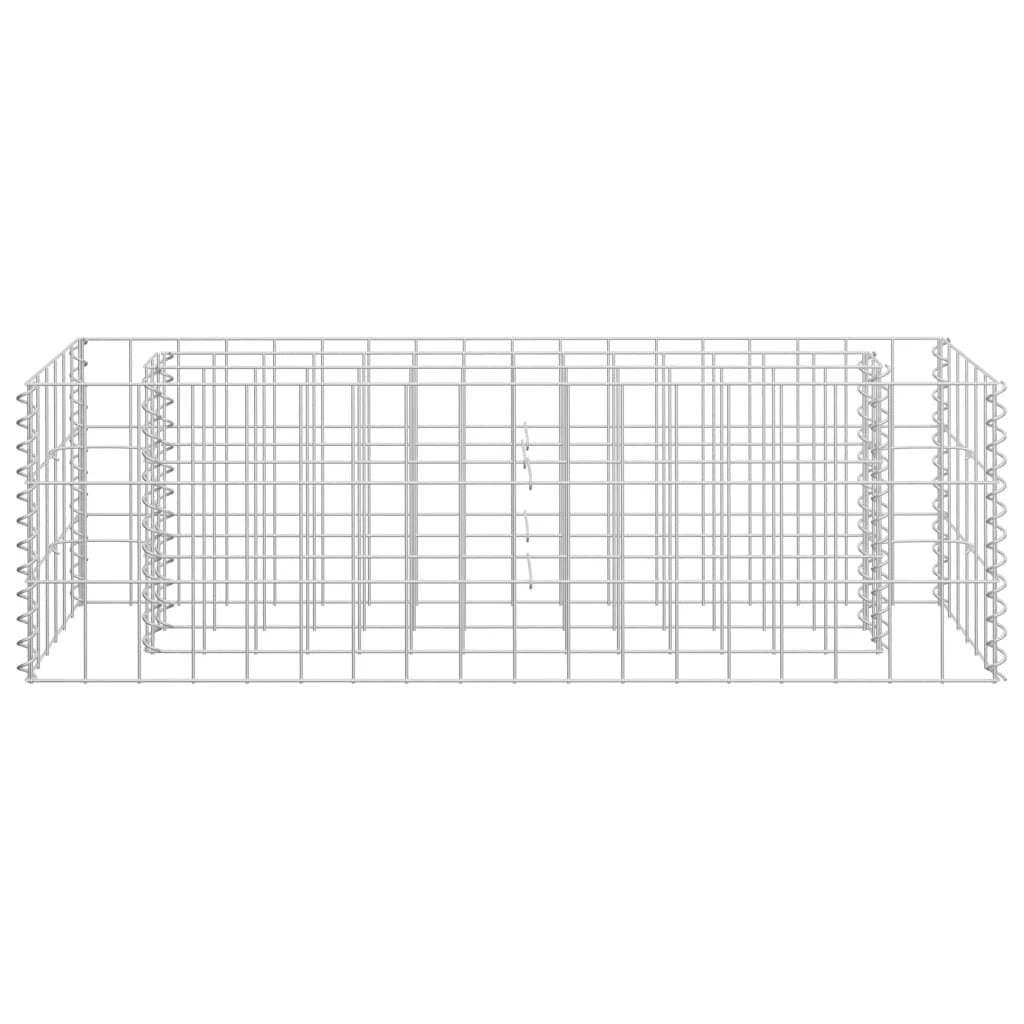 vidaXL Gabion Raised Bed Galvanised Steel 90x30x10 cm by vidaXL