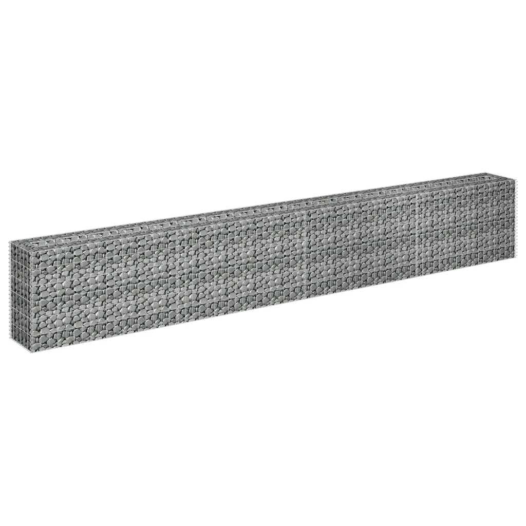 vidaXL vidaXL Gabion Raised Bed Galvanised Steel 90x30x10 cm - Raised Beds