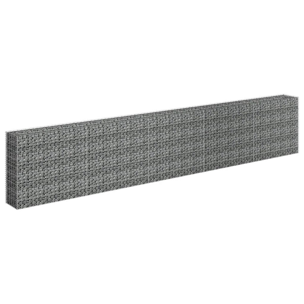 vidaXL vidaXL Gabion Raised Bed Galvanised Steel 90x30x10 cm - Raised Beds