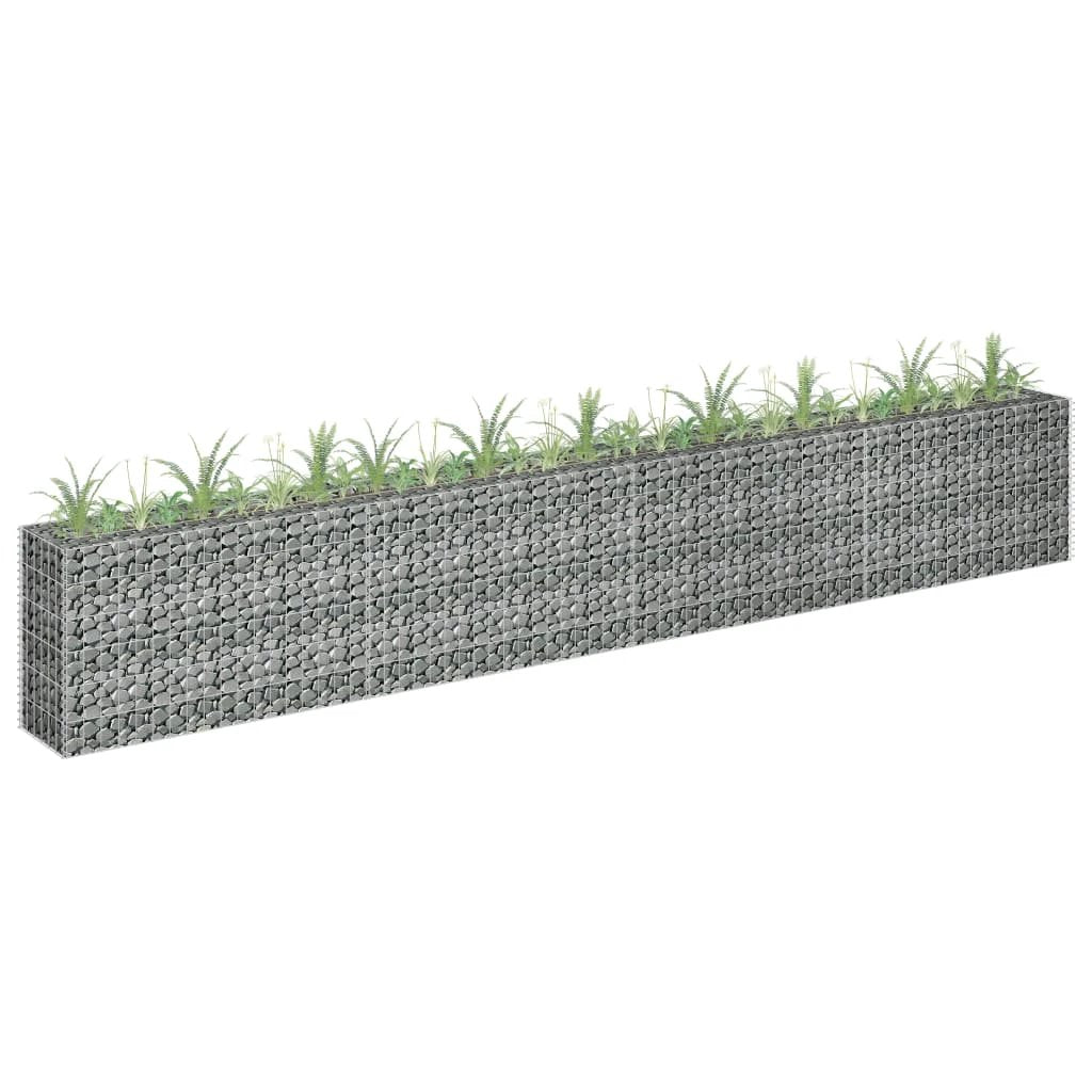vidaXL vidaXL Gabion Raised Bed Galvanised Steel 90x30x10 cm - Raised Beds