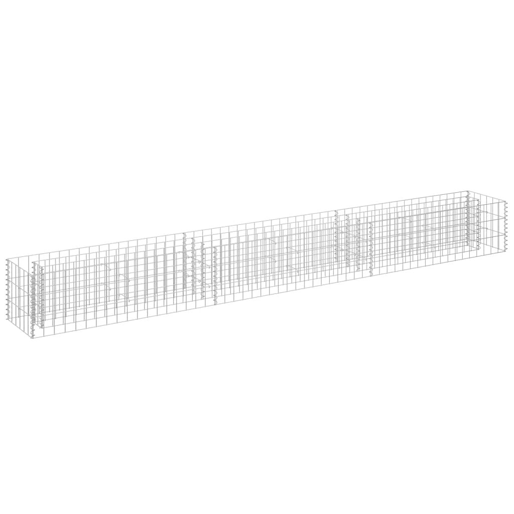 vidaXL vidaXL Gabion Raised Bed Galvanised Steel 90x30x10 cm - Raised Beds