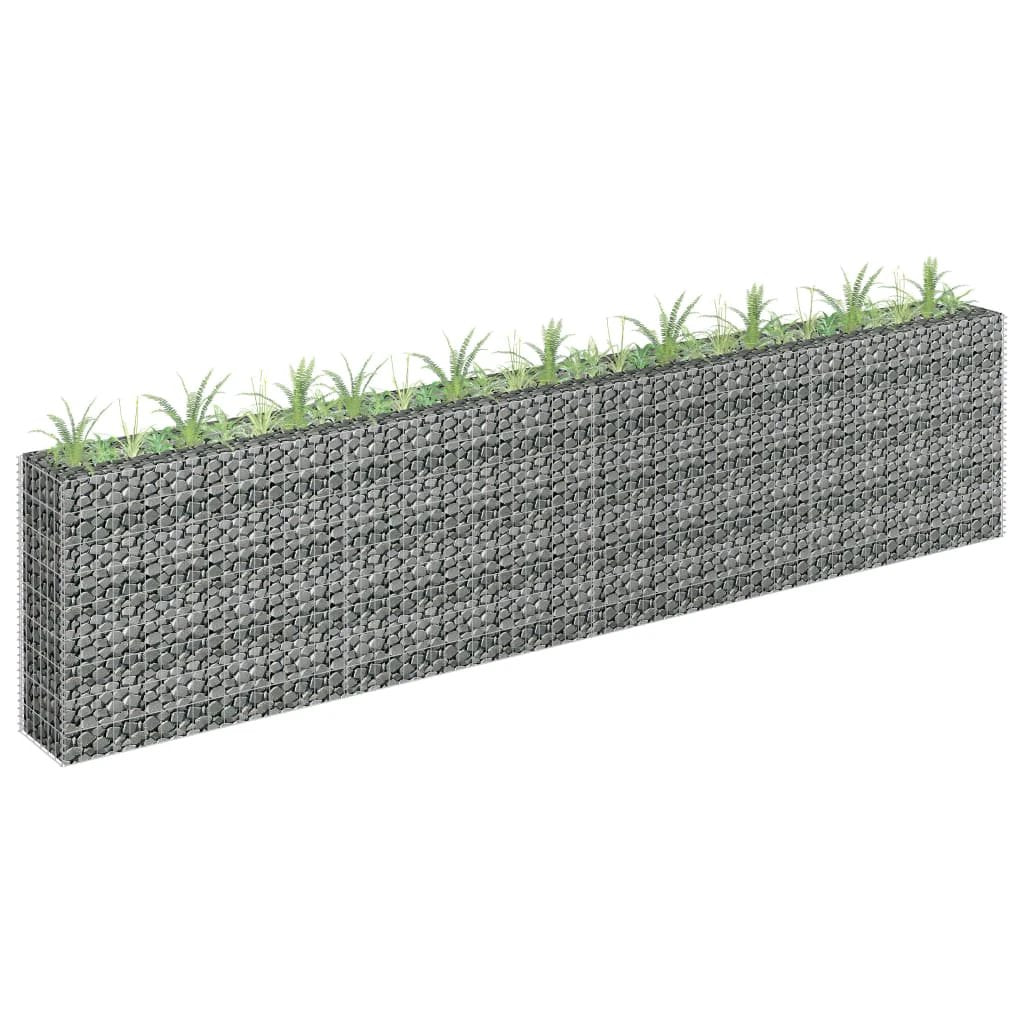 vidaXL vidaXL Gabion Raised Bed Galvanised Steel 90x30x10 cm - Raised Beds
