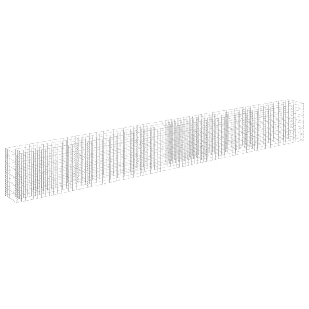 vidaXL Gabion Raised Bed Galvanised Steel 90x30x10 cm by vidaXL