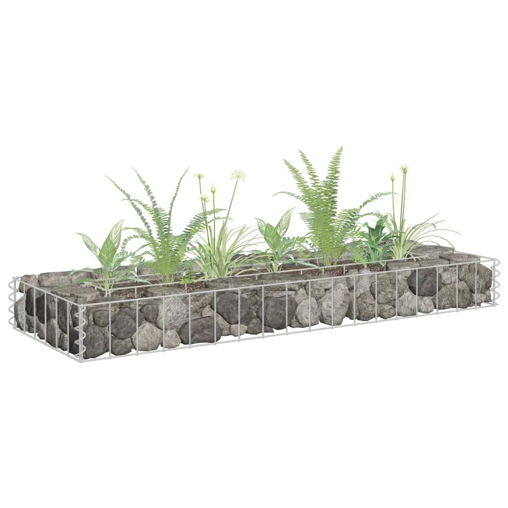 vidaXL Gabion Raised Bed Galvanised Steel 90x30x10 cm by vidaXL