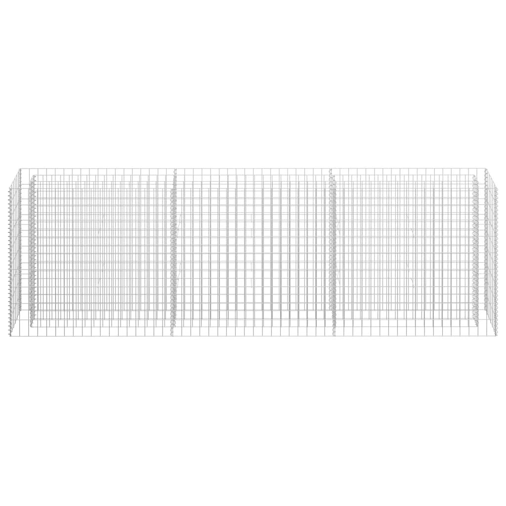 vidaXL Gabion Raised Bed Galvanised Steel 90x30x10 cm by vidaXL