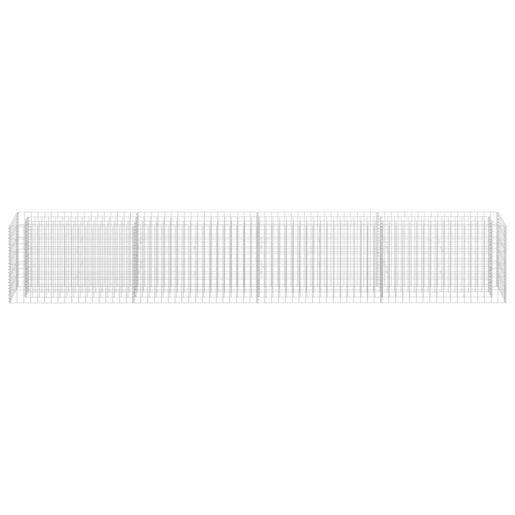 vidaXL vidaXL Gabion Raised Bed Galvanised Steel 90x30x10 cm - Raised Beds