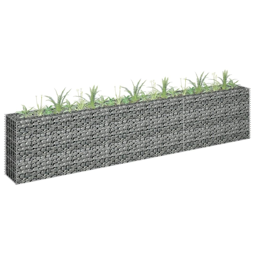 vidaXL vidaXL Gabion Raised Bed Galvanised Steel 90x30x10 cm - Raised Beds